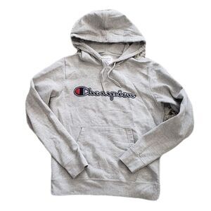 Champion Gray Hoodie with Logo S